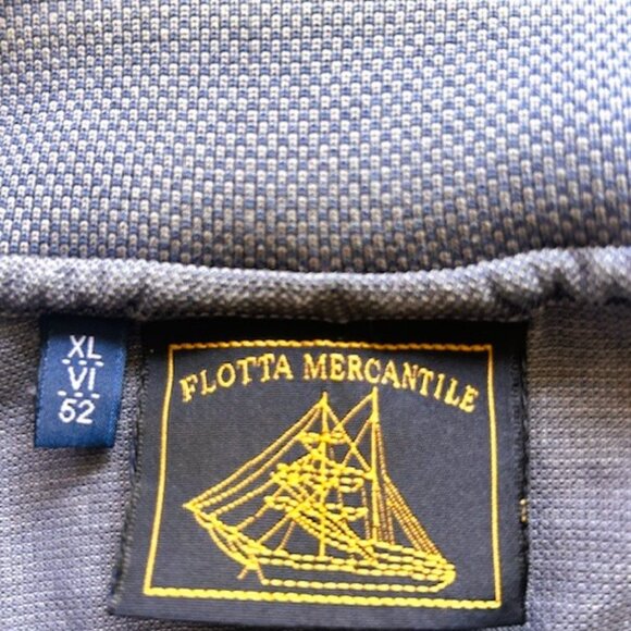 Flotta Mercantile Mens Polo XL Blue Gray Short Sleeves read - Picture 3 of 10
